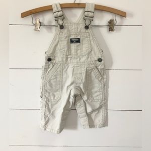 Vintage Oshkosh Toddler White Overalls 6M